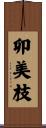 卯美枝 Scroll