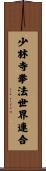 少林寺拳法世界連合 Scroll