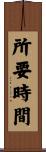 所要時間 Scroll