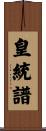 皇統譜 Scroll