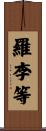 羅李等 Scroll