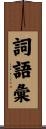 詞語彙 Scroll