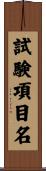 試験項目名 Scroll