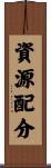 資源配分 Scroll