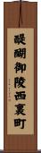 醍醐御陵西裏町 Scroll