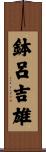 鉢呂吉雄 Scroll