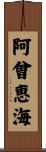 阿曾恵海 Scroll