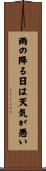 雨の降る日は天気が悪い Scroll