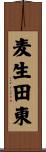 麦生田東 Scroll
