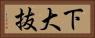 下大抜 Horizontal Portrait