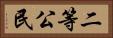 二等公民 Horizontal Portrait