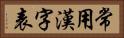 常用漢字表 Horizontal Portrait