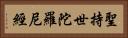 聖持世陀羅尼經 Horizontal Portrait