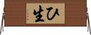 ひ生 Horizontal Wall Scroll