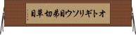 オトギリソウ目 Horizontal Wall Scroll