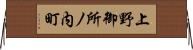 上野御所ノ内町 Horizontal Wall Scroll