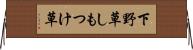 下野草 Horizontal Wall Scroll