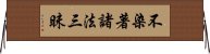 不染著諸法三昧 Horizontal Wall Scroll