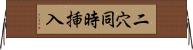 二穴同時挿入 Horizontal Wall Scroll