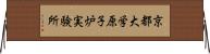 京都大学原子炉実験所 Horizontal Wall Scroll