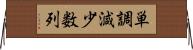 単調減少数列 Horizontal Wall Scroll