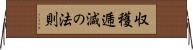 収穫逓減の法則 Horizontal Wall Scroll