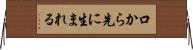 口から先に生まれる Horizontal Wall Scroll