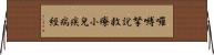 囉嚩拏說救療小兒疾病經 Horizontal Wall Scroll