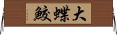 大蝶鮫 Horizontal Wall Scroll