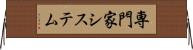 専門家システム Horizontal Wall Scroll