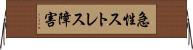 急性ストレス障害 Horizontal Wall Scroll