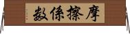 摩擦係数 Horizontal Wall Scroll