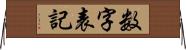 数字表記 Horizontal Wall Scroll