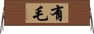 有毛 Horizontal Wall Scroll