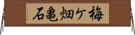 梅ケ畑亀石 Horizontal Wall Scroll