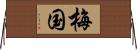 梅国 Horizontal Wall Scroll