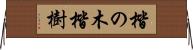 楷の木 Horizontal Wall Scroll
