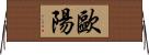 歐陽 Horizontal Wall Scroll