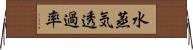 水蒸気透過率 Horizontal Wall Scroll