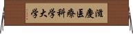 滋慶医療科学大学 Horizontal Wall Scroll