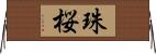 珠桜 Horizontal Wall Scroll