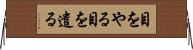 目をやる Horizontal Wall Scroll