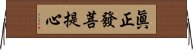 眞正發菩提心 Horizontal Wall Scroll