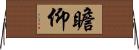瞻仰 Horizontal Wall Scroll