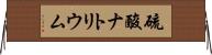 硫酸ナトリウム Horizontal Wall Scroll