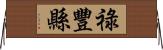 祿豐縣 Horizontal Wall Scroll