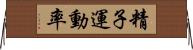 精子運動率 Horizontal Wall Scroll