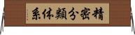 精密分類体系 Horizontal Wall Scroll