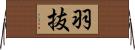 羽抜 Horizontal Wall Scroll