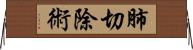 肺切除術 Horizontal Wall Scroll